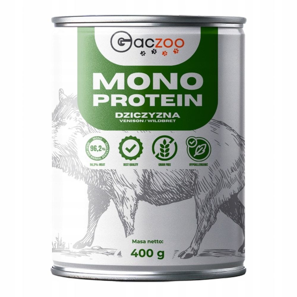 Gaczoo MONO Protein karma mokra dla psa Dzik 400g